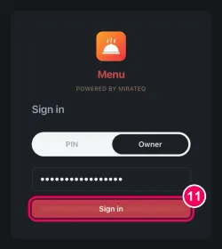 Enter your password and sign in