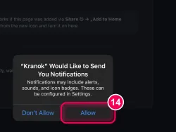 Tap 'Allow'