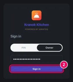 Enter your password and sign in