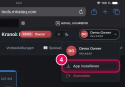 „App installieren“ antippen