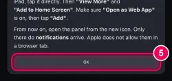 Tap 'OK'