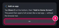 Tap 'OK'