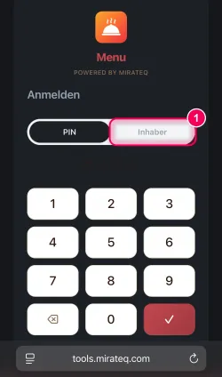 Auf „Inhaber“ wechseln
