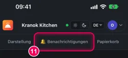 „Benachrichtigungen“ öffnen