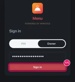 Enter your password and sign in