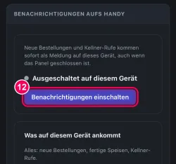 Einschalten