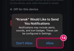 Tap 'Allow'