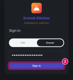 Enter your password and sign in