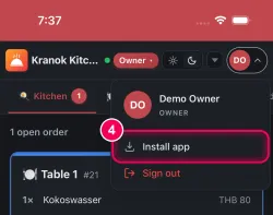 Tap 'Install app'