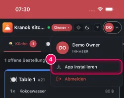 „App installieren“ antippen