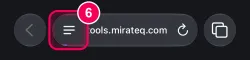 Open the page menu