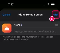 Tap 'Add'
