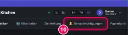 „Benachrichtigungen“ öffnen