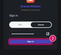 Enter your password and sign in