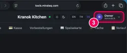 Ihren Namen oben rechts anklicken