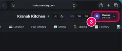 Click your name, top right