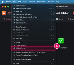 File → 'Add to Dock'